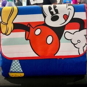 NWT…Disney Mickey Mouse Picnic Blanket 70in x 80in Red White & Blue.